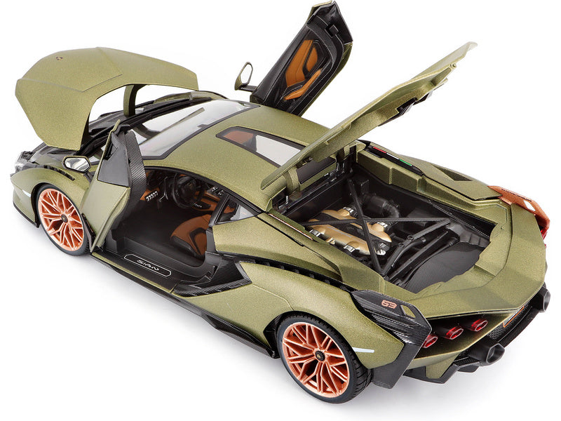 Bburago Lamborghini Sián FKP 37 1:18 zelená metalíza