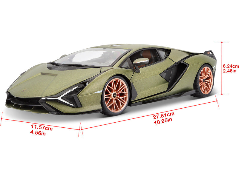 Bburago Lamborghini Sián FKP 37 1:18 zelená metalíza