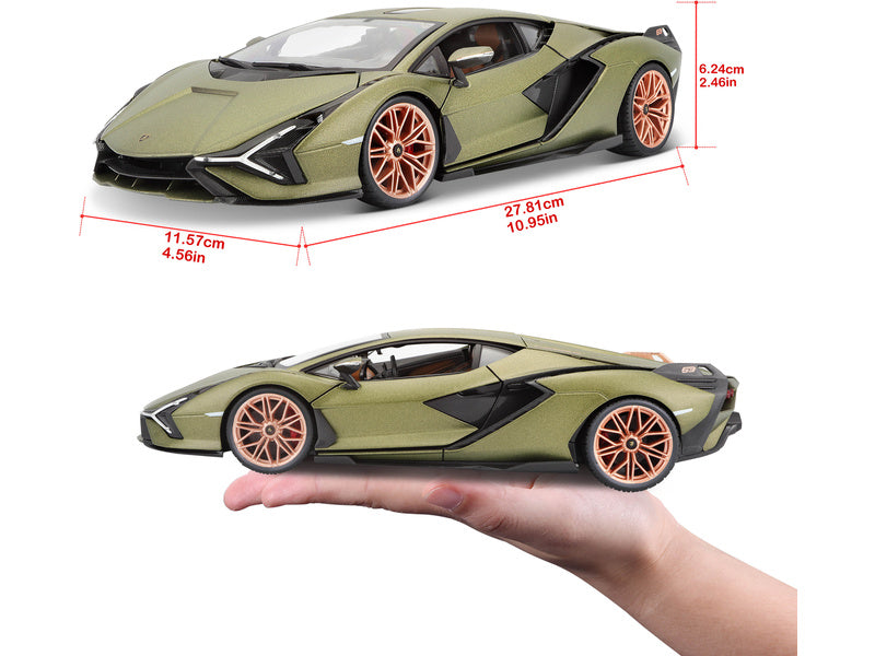 Bburago Lamborghini Sián FKP 37 1:18 zelená metalíza