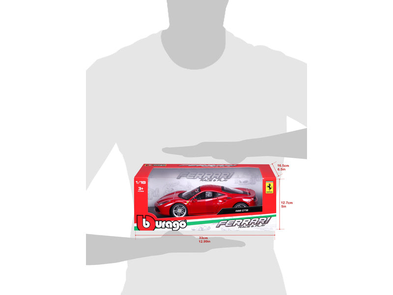 Bburago Ferrari 488 GTB 1:18 červená