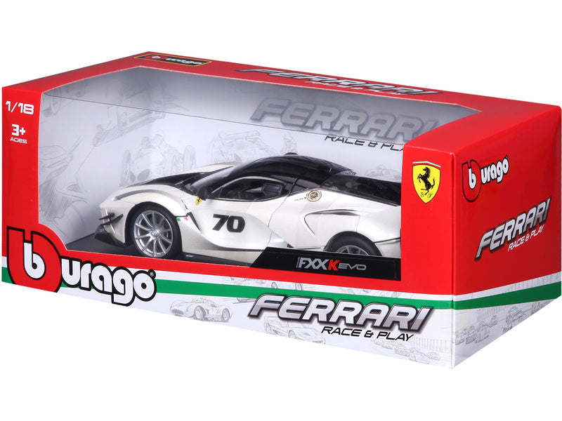 Bburago Ferrari FXX-K EVO No.70 1:18 bílá/černá
