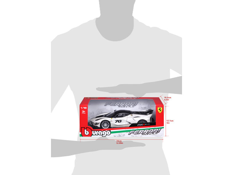 Bburago Ferrari FXX-K EVO No.70 1:18 bílá/černá