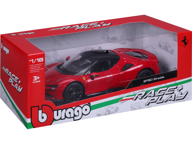 Bburago Ferrari SF90 Stradale 1:18 červená