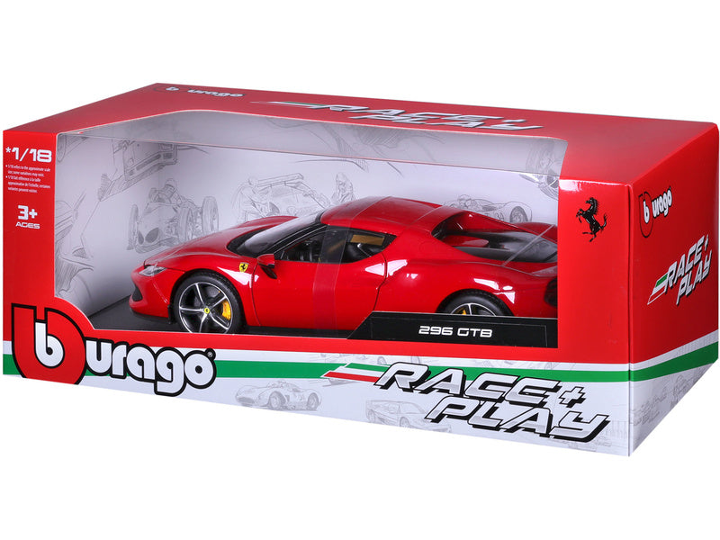 Bburago Ferrari 296 GTB 1:18 červená