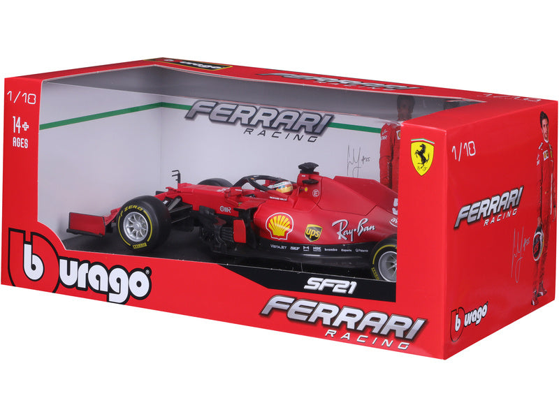 Bburago Ferrari SF21 1:18 #55 Carlos Sainz