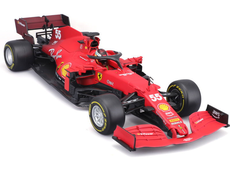 Bburago Ferrari SF21 1:18 #55 Carlos Sainz