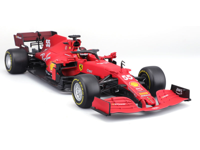 Bburago Ferrari SF21 1:18 #55 Carlos Sainz