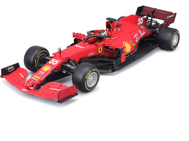 Bburago Ferrari SF21 1:18 #55 Carlos Sainz