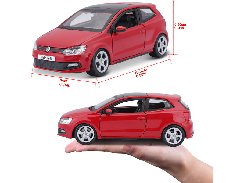 Bburago Plus VW Polo GTI Mark 5 1:24 červená