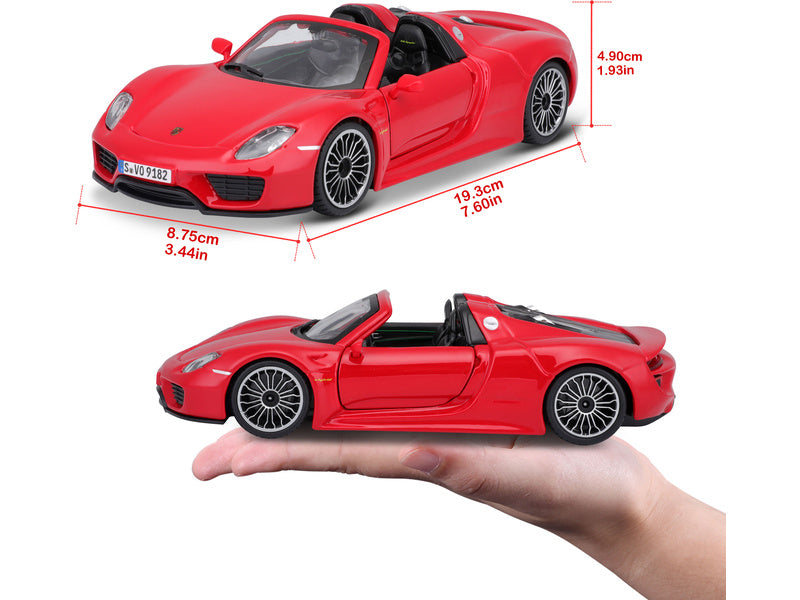 Bburago Plus Porsche 918 Spyder 1:24 červená