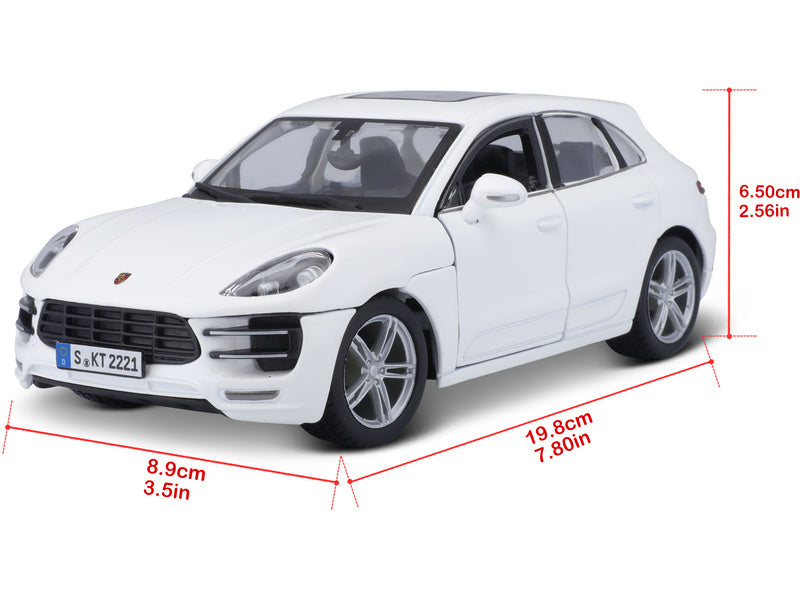 Bburago Plus Porsche Macan 1:24 bílá metalíza