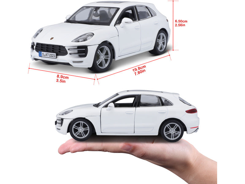 Bburago Plus Porsche Macan 1:24 bílá metalíza