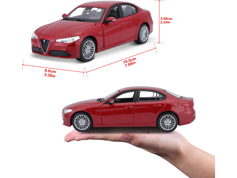 Bburago Alfa Romeo Giulia 2016 1:24 červená metalíza