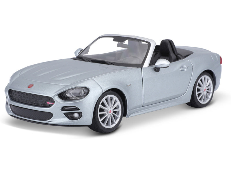 Bburago Plus Fiat 124 Spider 1:24 stříbrná metalíza
