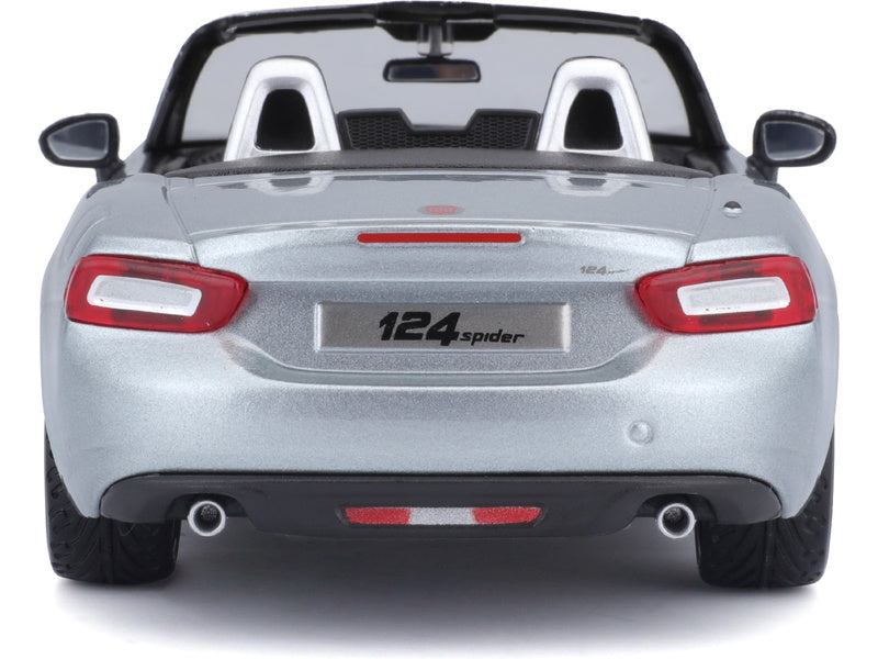 Bburago Plus Fiat 124 Spider 1:24 stříbrná metalíza