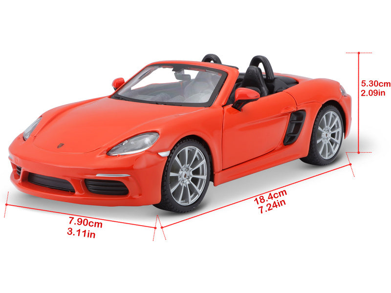 Bburago Porsche 718 Boxster 1:24 oranžová