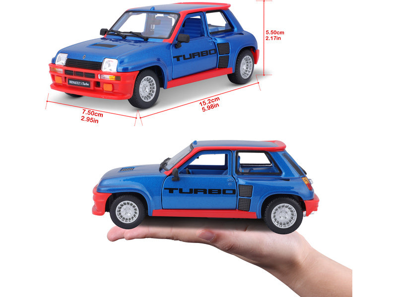 Bburago Renault 5 Turbo 1:24 modrá