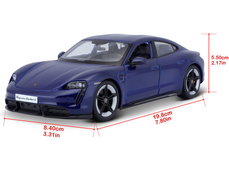 Bburago Porsche Taycan Turbo S 2019 Carrara 1:24 modrá