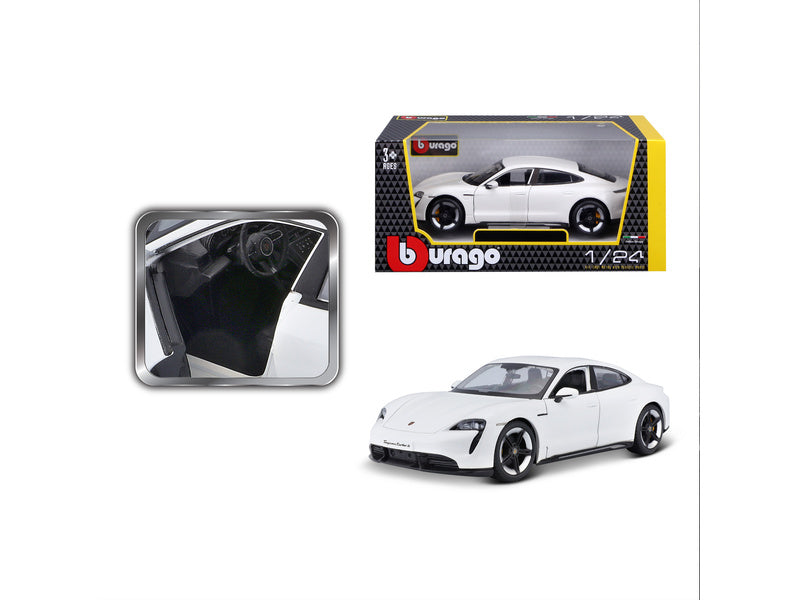 Bburago Porsche Taycan Turbo S 2019 Carrara 1:24 bílá