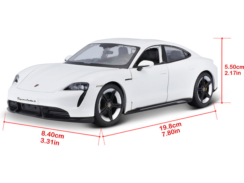 Bburago Porsche Taycan Turbo S 2019 Carrara 1:24 bílá