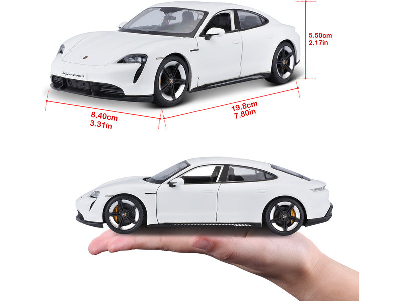 Bburago Porsche Taycan Turbo S 2019 Carrara 1:24 bílá