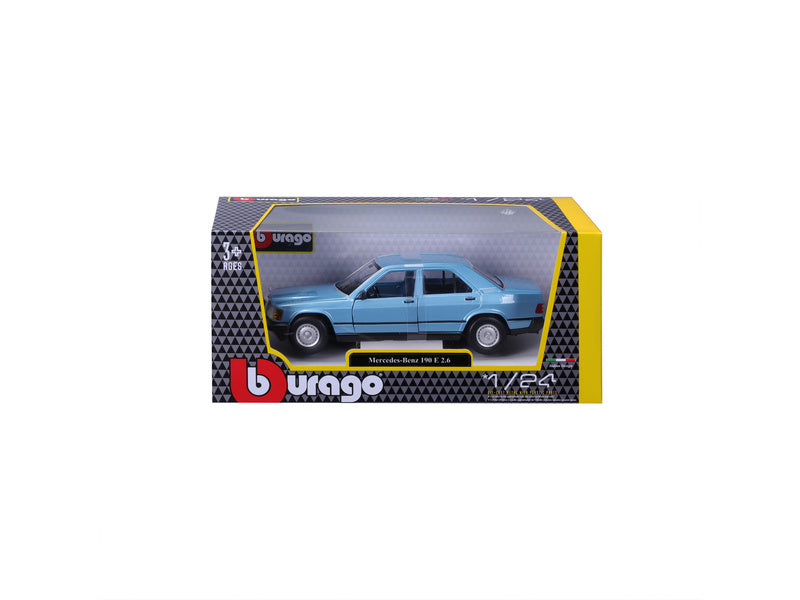 Bburago Mercedes-Benz 190E 1987 1:24 diamantová modrá