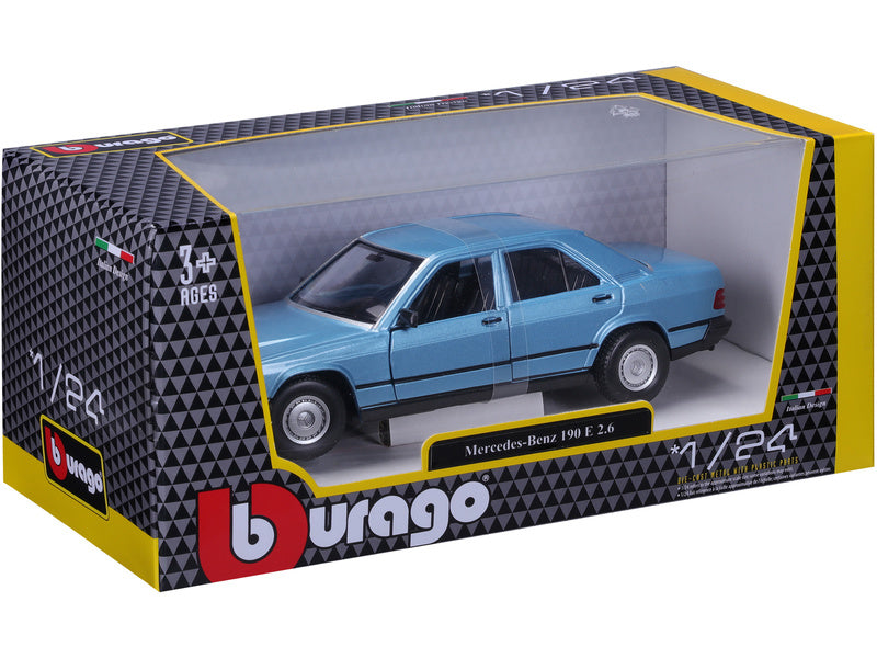 Bburago Mercedes-Benz 190E 1987 1:24 diamantová modrá
