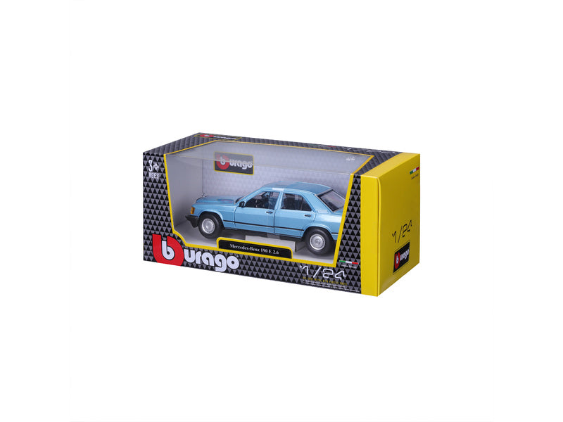 Bburago Mercedes-Benz 190E 1987 1:24 diamantová modrá