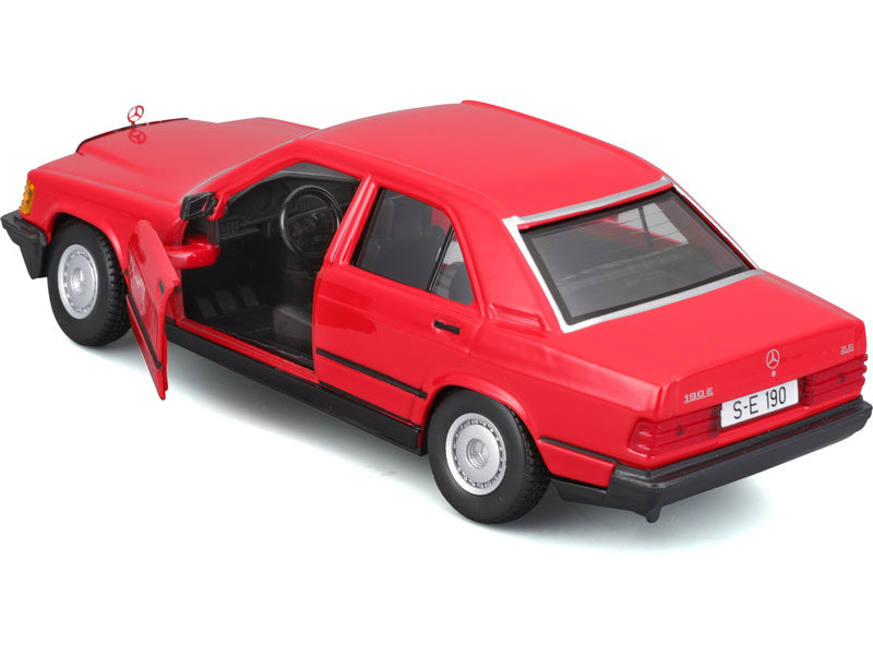 Bburago Mercedes-Benz 190E 1987 1:24 červená