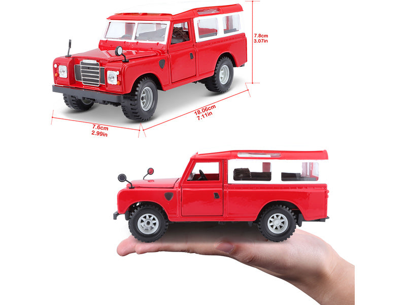 Bburago Land Rover Series II 1:24 červená