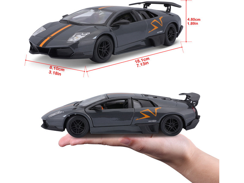 Bburago Lamborghini Murciélago LP 670-4 SV 1:24 China LE šedá metalíza