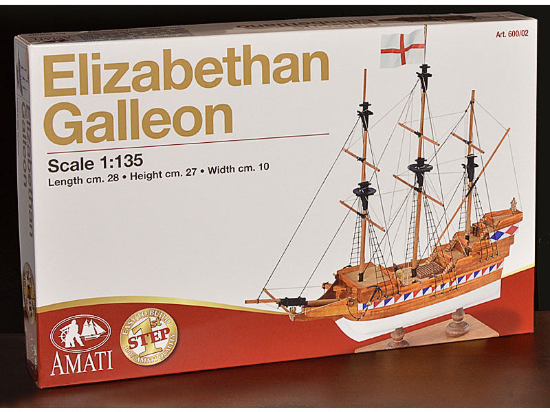 AMATI Elizabethan galeóna 1:135 First step kit