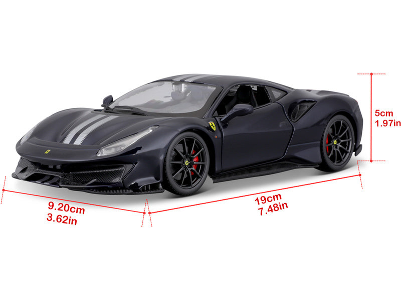 Bburago Ferrari 488 Pista 1:24 tmavě modrá