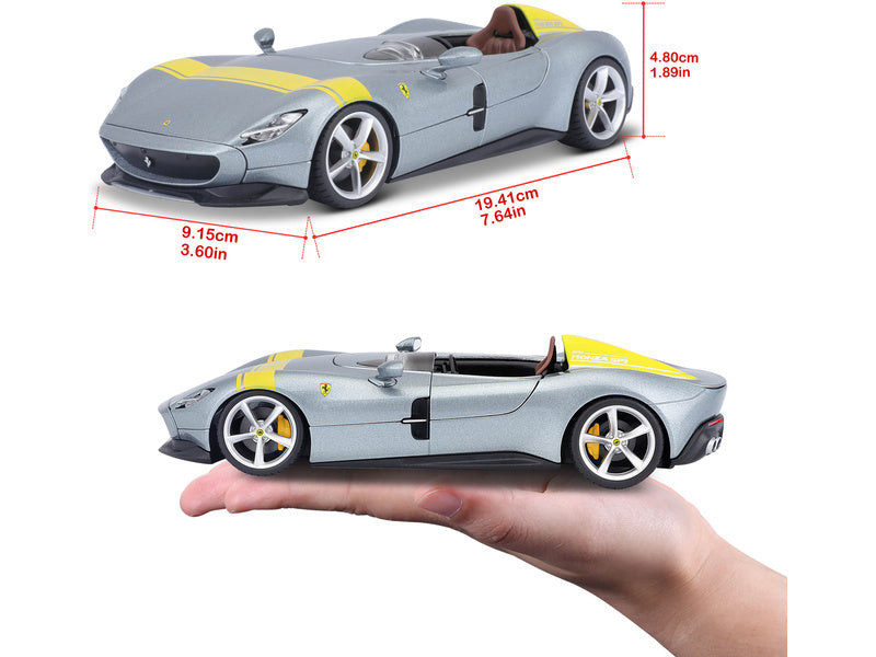 Bburago Ferrari Monza SP1 1:24 stříbrná