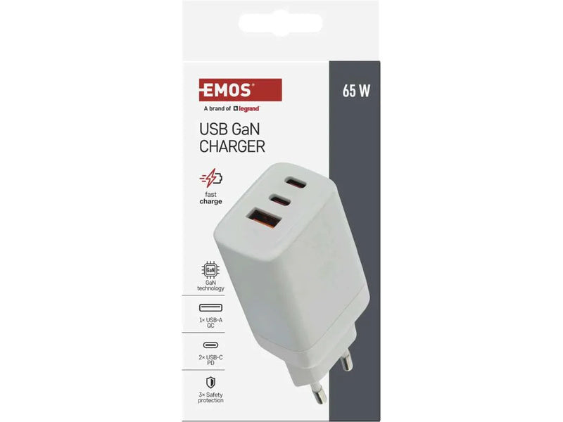Síťový USB adaptér (zdroj) GaN PD 65W