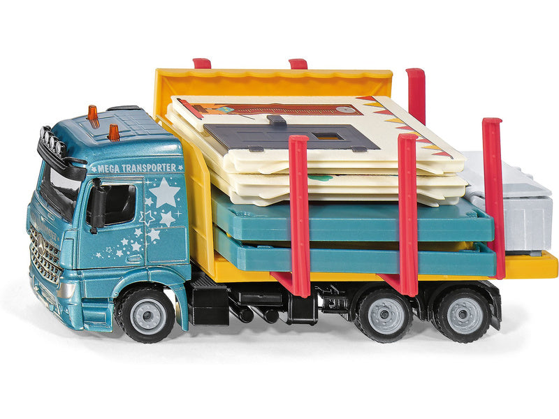 SIKU Super - nákladní auto převážející montovaný dům 1:50