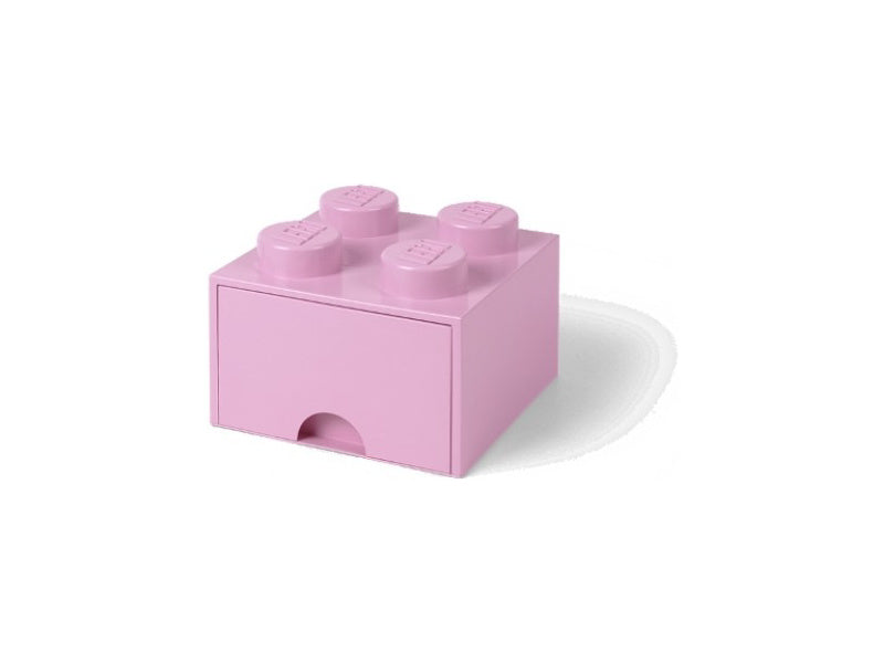LEGO úložný box s šuplíkem 250x250x180mm - světle modrý