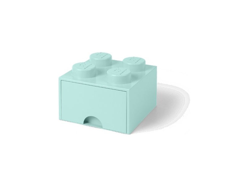 LEGO úložný box s šuplíkem 250x250x180mm - tmavě zelený