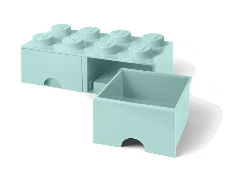 LEGO úložný box s šuplíky 250x500x180mm - světle modrý