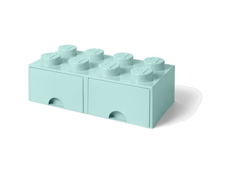 LEGO úložný box s šuplíky 250x500x180mm - aqua