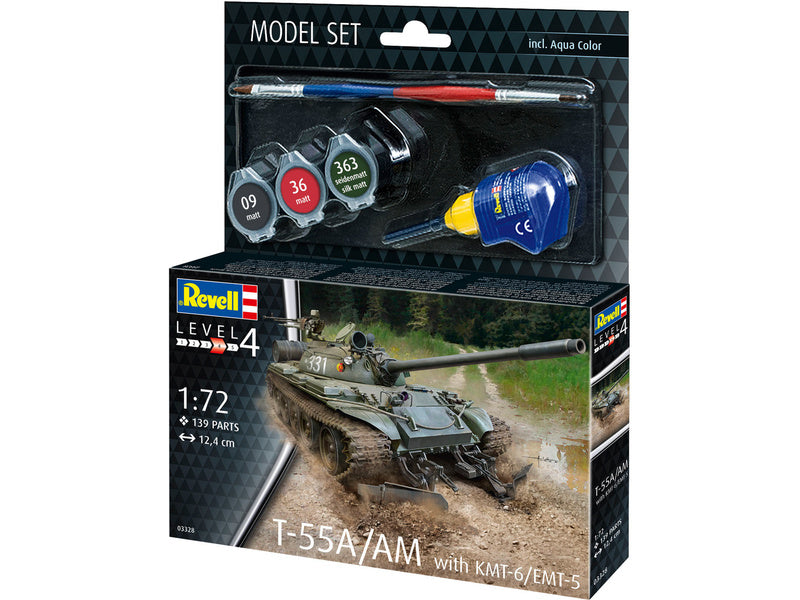Revell T-55A/AM with KMT-6/EMT-5 Mine Plough (1:72) (sada)