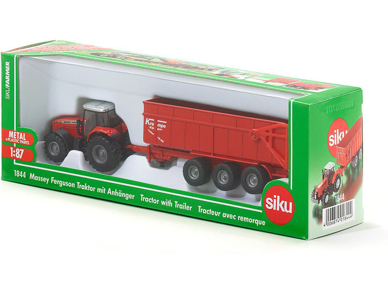 SIKU Farmer - Massey Ferguson traktor s přívěsem 1:87