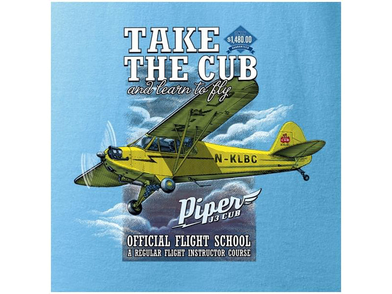 Antonio pánské tričko Piper J-3 Cub S