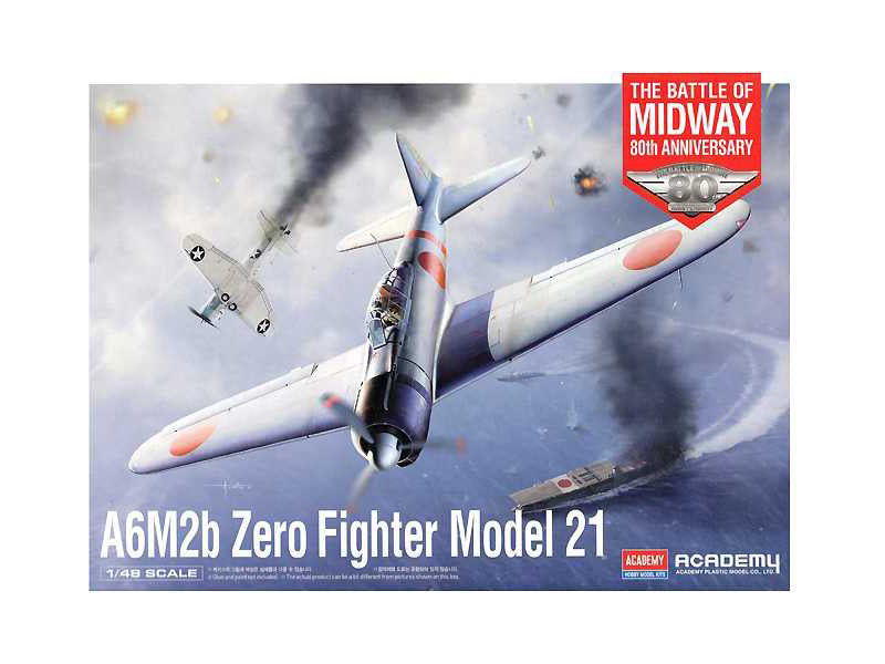 Academy Mitsubishi A6M2b Zero Fighter Modrel 21 "Bitva u Midway" (1:48)