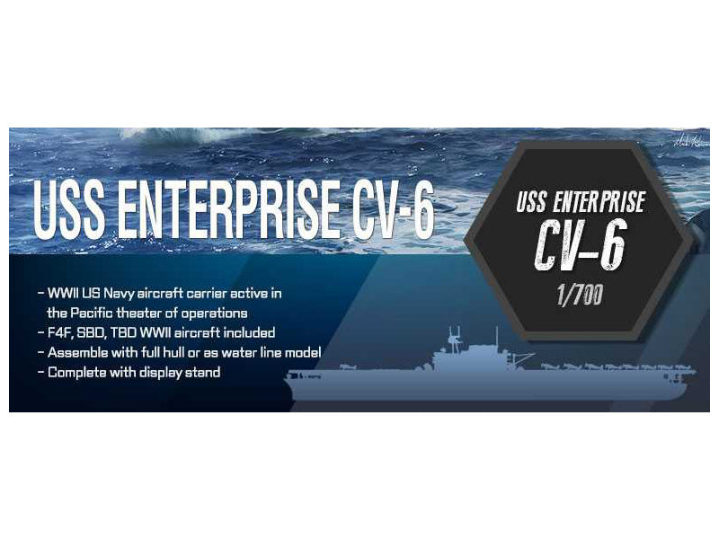 Academy USS Enterprise CV-6 "Bitva u Midway" (1:700)