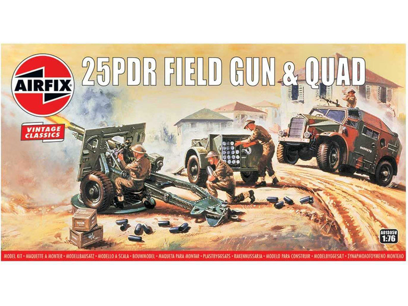 Airfix Quad a 25 librový polní kanón (1:76) (Vintage)