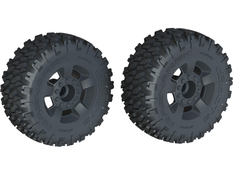 Arrma kolo s pneu dBoots Ragnarok MT, disk černý (2)