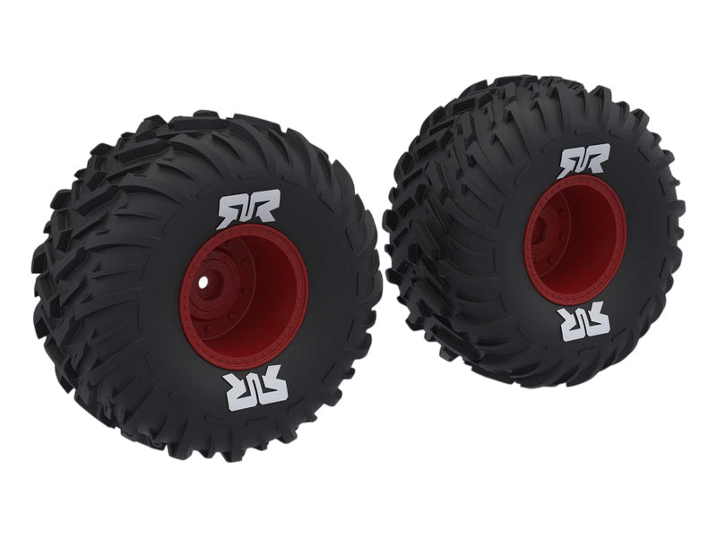 Arrma kolo s pneu dBoots Cut Chevron, disk červený (2)