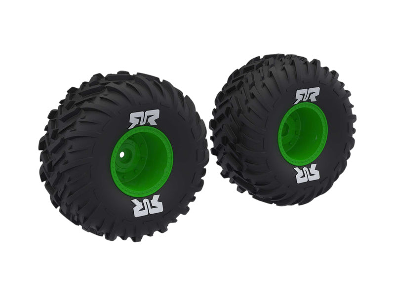 Arrma kolo s pneu dBoots Cut Chevron, disk zelený (2)