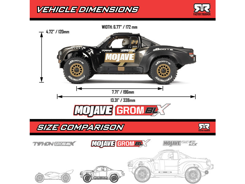 Arrma Mojave Grom 223S BLX 1:16 4WD RTR Basic černá